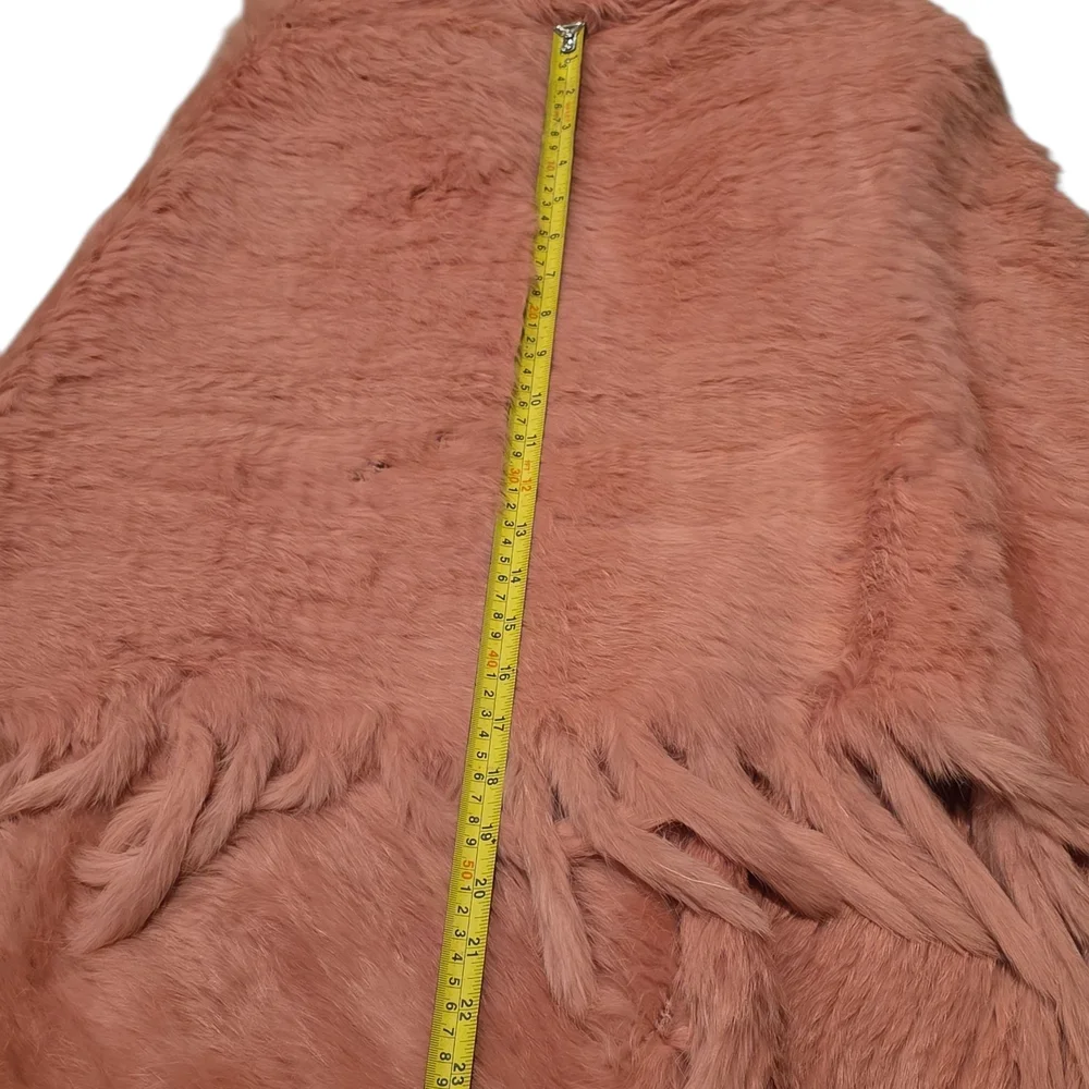 Harry Angd Blush Rabbit Fur Wrap - Picture 6 of 8